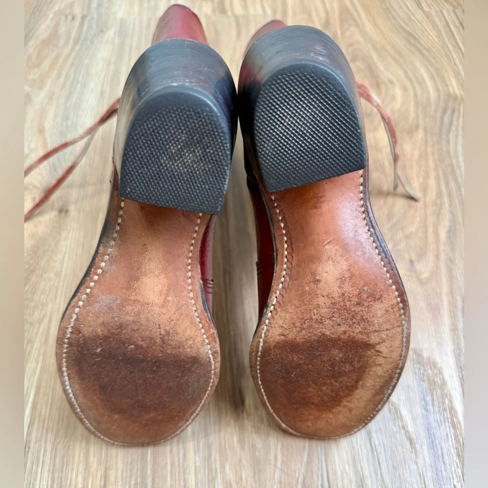 Miss Capezio Boots Burgundy Western Cowgirl Boots Size 6.5 M EUC - Picture 4 of 7